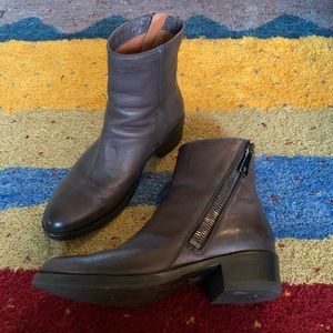 Frye Demi Leather Block Heel Booties